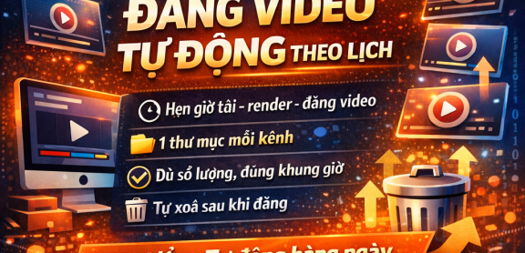 Hướng dẫn theo dõi kênh và tự động tải video mới đăng để reup đa nền tảng