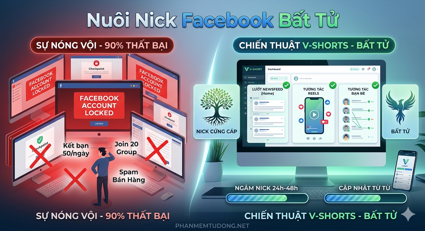 Tại Sao 90% Nick Facebook Vừa Lập Đ&atilde; Bay M&agrave;u? Chiến Thuật Nu&ocirc;i Nick "Bất Tử"