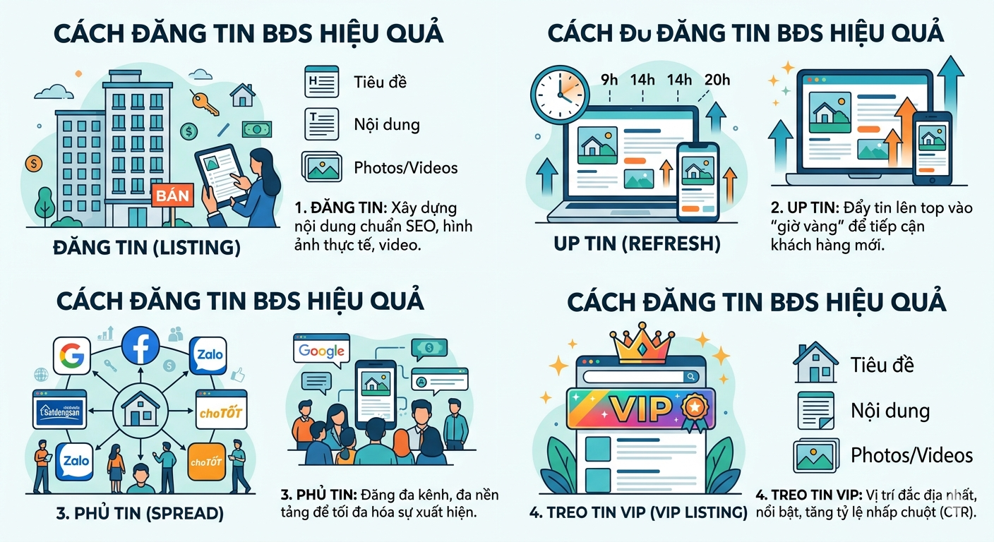 C&aacute;ch Đăng Tin Bất Động Sản Thu H&uacute;t Kh&aacute;ch H&agrave;ng TP.HCM & H&agrave; Nội